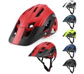 Lixada Casco de Ciclismo Ligero con Visera Desmontable Seguridad Deportiva para Bicicleta de montaña azul