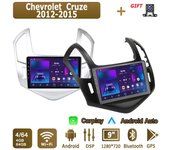 Radio con Android Carplay para Chevrolet Cruze 2012-2015, reproductor multimedia, unidad principal, estéreo, navegación GPS, Bluetooth, wifi, 4+64 GB 1+16GB negro