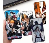 Funda blanda negra WD3 Bleach Ichigo para Samsung Note 20 Lite S24 Ultra S23 A03 A05 A06 A11 A71 A15 A16 A13 A24 A25 A33 A52 A53 A50 M55 M35 Plus Samsung S20 Plus cuero de búfalo