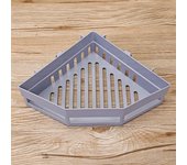 Estante de almacenamiento para esquina de cocina, organizador de baño de plástico sin rastro, estante de ducha blanco