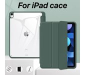 Funda de cuero para iPad Pro 12,9 pulgadas 4/5/6th 11in 2/3/4th con portalápices Funda transparente para IPad 5/6/7/8/9/10th Air4/5 Mini6 Funda protectora iPad Mini 6 color rosa