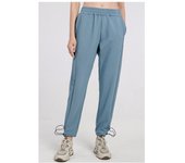 Pantalones de yoga casuales holgados con cordón deportivo para mujer S negro