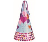 Unique Party Gorro de fiesta con forma de corazón de aluminio One Size negro