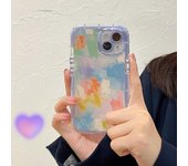 Funda de teléfono luminosa con grafiti de acuarela abstracta, funda de silicona de Color a prueba de golpes para Iphone 14, 13, 12, 11 Pro Max, X, Xr, Xs Max For iPhone XS