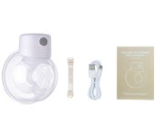 Extractor de leche eléctrico portátil, silencioso, invisible, manos libres, 2 modos, 9 niveles ajustables gris