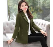 Nuevo Abrigo De Lana De Otoño Invierno Para Mujer, Abrigo largo De Lana De talla grande, gabardina informal De un solo pecho, Abrigo De Lana Para Mujer 4XL M