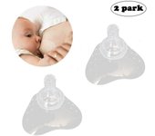 2 uds., cubierta protectora de silicona para pezones para bebés, almohadilla para pezones de lactancia One Size blanco