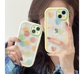 Funda de teléfono acrílica con patrón de cara sonriente de corazón de amor para Iphone 13 11 12 14 Pro Max Xs Xr X 14 Plus funda trasera dura de parachoques suave For iPhone XS Max