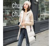 Otoño Invierno Abajo Chaqueta de algodón Chaqueta Mujer Largo Con capucha Abrigo acolchado de algodón Chaleco femenino Acolchado Puffer Parkas Outwear M