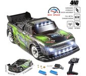 Nuevo coche de carreras Mini Rc 1:28 4WD Drive Off-Road 2,4G 30 Km/H alta velocidad Drift Control remoto RC coches Drift juguetes para niños regalo 1 battery verde
