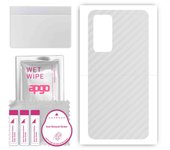 apgo Protective Skin Sticker for the back compatible with Xiaomi 12, Wrap Film, Foil, Vinyl - Pattern Transparent Carbon