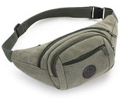 Riñonera para hombre, bolso deportivo multicompartimento, bolso de tela pequeño, cartera multifuncional para teléfono móvil y fitness negro