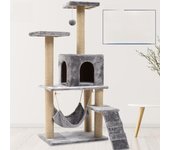 Árbol para gatos con estructura para trepar, rascador y cama - Artículos para mascotas