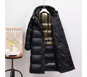 Chaqueta de plumón de invierno para hombre, gruesa, impermeable, térmica, alargada, de color liso, corta, con capucha y cálida. XS negro
