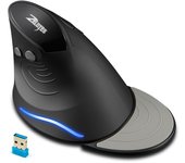 Ratón Vertical ZELOTES F-17, ratón inalámbrico para juegos de 2,4 GHz, ratón óptico ergonómico de 6 teclas con 3 negro