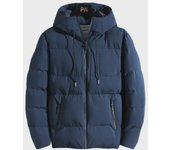 Chaqueta acolchada de algodón con capucha de moda para hombre: Diseño resistente al viento, cálido, deportivo y de ocio para otoño e invierno. 3XL gris