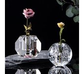 Jarrón de cristal de alta gama, ligero, de lujo, para decoración del hogar, terrario de burbujas, jarrón Ikebana, decoración nórdica, accesorios para el hogar, jarrones