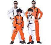 Disfraces de Halloween: Traje espacial de cosplay para niños y adultos: trajes de astronauta y piloto para hombres y mujeres Children's; XL blanco