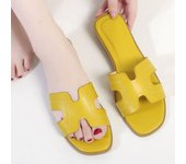 Zapatillas planas informales de gran tamaño para mujer, nuevas zapatillas de playa de verano 41 amarillo