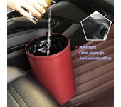 Cubo de basura plegable para coche, contenedor de basura interior, organizador de residuos, resistente al agua, accesorios para coche amarillo