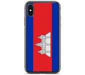 Funda - PIXELFORMA - iPhone XS - Drapeau du Cambodge - Protección completa - Sopa de silicona
