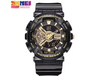 Relojes deportivos SKMEI para hombre, reloj Digital de moda, cronógrafo, pantalla Dual, alarma, relojes de pulsera impermeables para hombres 7003 negro