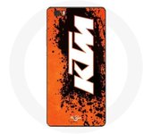 Coque pour Huawei P8 Lite KTM Logo blanc fond orange