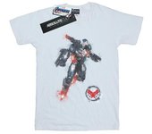 Marvel Boys Avengers Endgame - Camiseta pintada con máquina de guerra 9-11 Years blanco