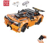 MOULD KING-bloques de construcción de alta tecnología para niños, modelo de hipercoche motorizado a control remoto, naranja, Challenger, juguetes para niños, regalos de navidad naranja