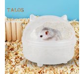 Baño para hámster, transparente, con arena, arenero para animales pequeños, cama para hámster, accesorios para jaula. S