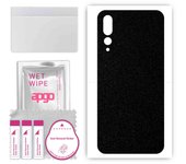 Adhesivo protector de piel para la parte trasera compatible con Huawei P20 Pro, película envolvente, lámina, vinilo - Diseño negro mate