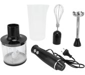 Licuadora eléctrica 4 en 1 de 500 W, complemento para alimentos, picadora de carne, batidora de huevos y exprimidor.