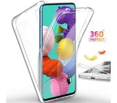 Funda de silicona doble 360 ​​para Samsung Galaxy A51 A71 A81 A91 A50 A70 A30 A40 A20 A10 A20E A10S Samsung Galaxy A10S puro