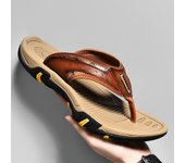 Sandalias planas informales para hombre, de verano, transpirables, cómodas, modernas, combinables, ligeras, resistentes al desgaste, para playa. 38 marrón