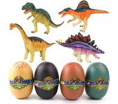 Heizi 4D Puzzle Zaurus DX Dinosaur Egg Set de 4 Jurassic Excavation Egg Puzzle 3D Figura de juguete para ensamblar Total 24 tipos (Tipo D)