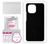 apgo Protective Skin Sticker for the back compatible with Xiaomi Mi 11, Wrap Film, Foil, Vinyl - Pattern Matte Black
