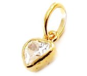 Les Trésors De Lily [E9746] - Colgante 'Corazón Puro' Chapado en Oro Blanco oro