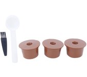 Kit de accesorios para Caffitaly con cuchara y cepillo para filtro de cápsula de café rellenable y reutilizable