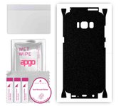 apgo Protective Skin Sticker for the back+sides compatible with Samsung Galaxy S8, Full Wrap Film, Foil, Vinyl - Pattern Matte Black