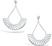 Les Trésors De Lily [Q4058] - Boucles Argent 'Cléopatra' argenté (rhodié) - 38x28 mm plata