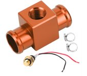 Termostato, interruptor de temperatura del agua, sensor de temperatura del ventilador del refrigerante del radiador para motocicletas, vehículos todo terreno y todoterrenos. naranja