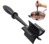 Picadora de carne multifuncional resistente al calor, mezclador de ensalada y puré de patatas, 1 ud. negro