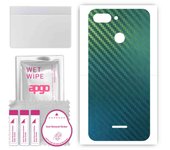 apgo Protective Skin Sticker for the back compatible with Xiaomi Redmi 6, Wrap Film, Foil, Vinyl - Pattern Carbon Chameleon CAKA1