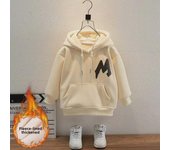 Sudadera con capucha para niña (otoño/invierno), de terciopelo, gruesa, de manga larga y elegante. 130