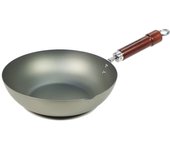 Sartén Riverlight K1424 de hierro extra profundo de 9,4 pulgadas (24 cm), Nitruro de hierro, compatible con IH, resistente a la oxidación, wok, fabricado en Japón