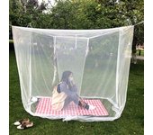 Mosquitera blanca para acampar, red antimosquitos para exteriores, malla para tienda de campaña 200x100x200cm