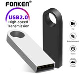 Memoria USB portátil FONKEN de Metal, unidad Flash USB resistente al agua, memoria USB 2,0, para PC y coche 64GB