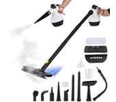 Limpiador a vapor portátil multiusos, limpiador a vapor presurizado de alta temperatura, 1000W, 3 barras AU Plug blanco