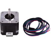 42 Motor paso a paso 2 fases Ángulo de paso de 0,9 grados Motor paso a paso de poco ruido 17HS4401S con cable de 1 m para negro