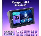 Radio de coche Android 2 DIN para Peugeot 407 2004-2010, reproductor multimedia, unidad principal, navegación GPS estéreo, WIFI 1 + 16 GB 1+16GB